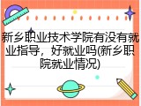 新乡职业技术学院有没有就业指导，好就业吗(新乡职院就业情况)