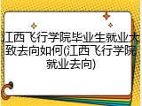 江西飞行学院毕业生就业大致去向如何(江西飞行学院就业去向)