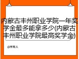 内蒙古丰州职业学院一年奖学金最多能拿多少(内蒙古丰州职业学院最高奖学金)
