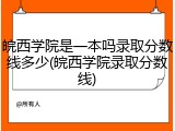 皖西学院是一本吗录取分数线多少(皖西学院录取分数线)