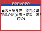 宜春学院是双一流高校吗，简单介绍(宜春学院双一流？简介)