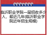 临沂职业学院一届招收多少人，最近几年(临沂职业学院近年招生规模)