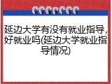 延边大学有没有就业指导，好就业吗(延边大学就业指导情况)