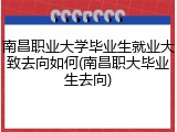 南昌职业大学毕业生就业大致去向如何(南昌职大毕业生去向)