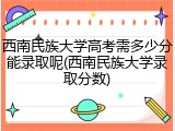 西南民族大学高考需多少分能录取呢(西南民族大学录取分数)