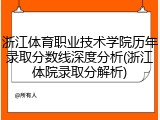 浙江体育职业技术学院历年录取分数线深度分析(浙江体院录取分解析)