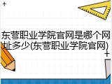 东营职业学院官网是哪个网址多少(东营职业学院官网)