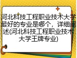 河北科技工程职业技术大学最好的专业是哪个，详细阐述(河北科技工程职业技术大学王牌专业)