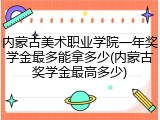 内蒙古美术职业学院一年奖学金最多能拿多少(内蒙古奖学金最高多少)