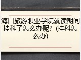海口旅游职业学院就读期间挂科了怎么办呢？(挂科怎么办)