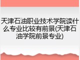 天津石油职业技术学院读什么专业比较有前景(天津石油学院前景专业)