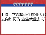 中原工学院毕业生就业大致去向如何(毕业生就业去向)