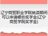 辽宁商贸职业学院就读期间可以申请哪些奖学金(辽宁商贸学院奖学金)