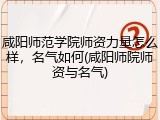 咸阳师范学院师资力量怎么样，名气如何(咸阳师院师资与名气)