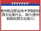 贵州航空职业技术学院的校园文化是什么，简介(贵州航院校园文化简介)