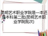 昆明艺术职业学院是一本还是本科第二批(昆明艺术职业学院批次)