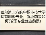 哈尔滨北方航空职业技术学院有哪些专业，就业前景如何(哈职专业就业前景)