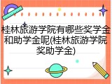 桂林旅游学院有哪些奖学金和助学金呢(桂林旅游学院奖助学金)