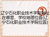 辽宁石化职业技术学院地址在哪里，学校地理位置(辽宁石化职业技术学院位置)