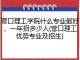 营口理工学院什么专业最好，一年招多少人(营口理工优势专业及招生)