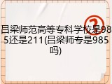 吕梁师范高等专科学校是985还是211(吕梁师专是985吗)