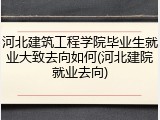 河北建筑工程学院毕业生就业大致去向如何(河北建院就业去向)