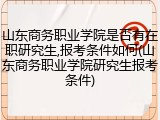 山东商务职业学院是否有在职研究生,报考条件如何(山东商务职业学院研究生报考条件)