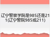 辽宁警察学院是985还是211(辽宁警院985或211)