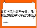 嘉应学院有哪些专业，几个校区(嘉应学院专业与校区)