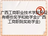 广西工商职业技术学院开设有哪些奖学和助学金(广西工商职院奖助学金)