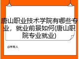 唐山职业技术学院有哪些专业，就业前景如何(唐山职院专业就业)