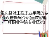 重庆智能工程职业学院的专业设置概况介绍(重庆智能工程职业学院专业概览)