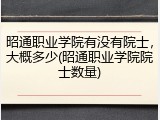 昭通职业学院有没有院士，大概多少(昭通职业学院院士数量)