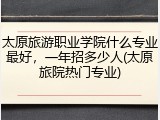 太原旅游职业学院什么专业最好，一年招多少人(太原旅院热门专业)
