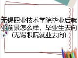 无锡职业技术学院毕业后就业前景怎么样，毕业生去向(无锡职院就业去向)