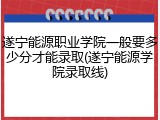 遂宁能源职业学院一般要多少分才能录取(遂宁能源学院录取线)