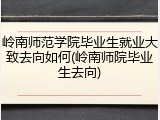 岭南师范学院毕业生就业大致去向如何(岭南师院毕业生去向)