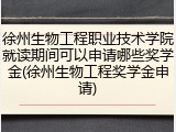 徐州生物工程职业技术学院就读期间可以申请哪些奖学金(徐州生物工程奖学金申请)