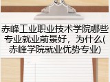 赤峰工业职业技术学院哪些专业就业前景好，为什么(赤峰学院就业优势专业)
