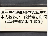 满洲里俄语职业学院每年招生人数多少，政策变动如何(满洲里俄院招生政策)