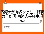 青海大学有多少学生，师资力量如何(青海大学师生规模)