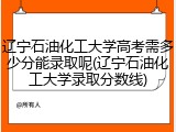 辽宁石油化工大学高考需多少分能录取呢(辽宁石油化工大学录取分数线)