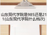 山东现代学院是985还是211(山东现代学院什么档次)