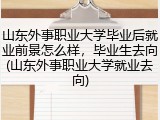 山东外事职业大学毕业后就业前景怎么样，毕业生去向(山东外事职业大学就业去向)