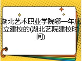 湖北艺术职业学院哪一年成立建校的(湖北艺院建校时间)