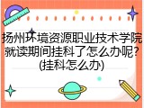 扬州环境资源职业技术学院就读期间挂科了怎么办呢？(挂科怎么办)