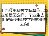 山西应用科技学院毕业后就业前景怎么样，毕业生去向(山西应用科技学院就业与去向)