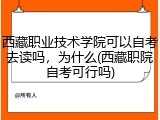 西藏职业技术学院可以自考去读吗，为什么(西藏职院自考可行吗)