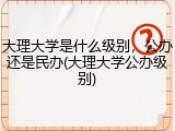 大理大学是什么级别，公办还是民办(大理大学公办级别)