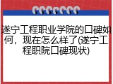 遂宁工程职业学院的口碑如何，现在怎么样了(遂宁工程职院口碑现状)